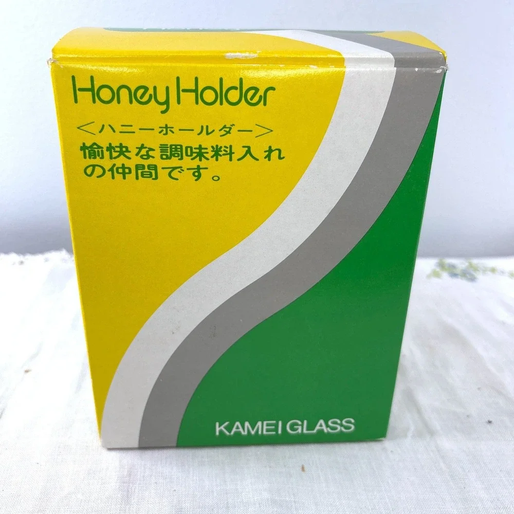 Williams Sonoma Kamei Glass Japan 24% Crystal Honey Holder Dispenser